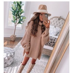 NWT Free People Swim Too Deep Turtleneck Camel